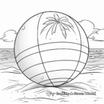 Pastel-colored Beach Ball Coloring Pages 1
