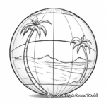 Pastel-colored Beach Ball Coloring Pages 2