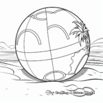 Pastel-colored Beach Ball Coloring Pages 3