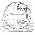 Pastel-colored Beach Ball Coloring Pages 4