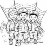 Patriotic American Soldiers Coloring Pages 2