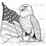 Patriotic Eagle and American Flag Coloring Sheets 3