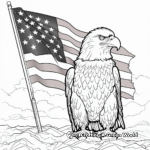 Patriotic Eagle and American Flag Coloring Sheets 4