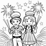 Patriotic Fourth of July Coloring Pages 1
