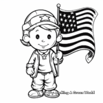Patriotic USA Flag Coloring Pages 1