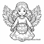 Peace on Earth: Christmas Angel Coloring Pages 1