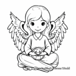 Peace on Earth: Christmas Angel Coloring Pages 2