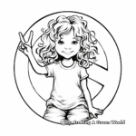 Peace Sign Coloring Pages with Positive Affirmations 3
