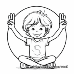 Peace Sign Coloring Pages with Positive Affirmations 4