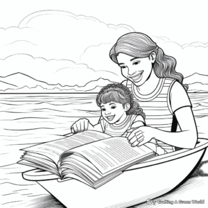 Peaceful Beach Safety Coloring Pages 1