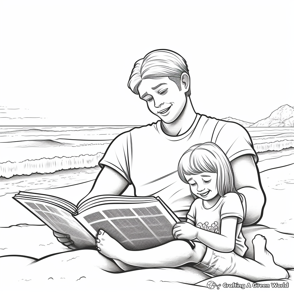 Peaceful Beach Safety Coloring Pages 2