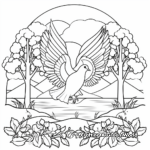 Peaceful Dove Coloring Pages 1