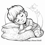 Peaceful Elf on the Shelf Sleeping Coloring Pages 2