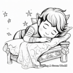 Peaceful Elf on the Shelf Sleeping Coloring Pages 4
