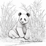 Peaceful Panda in Bamboo Forest Coloring Pages 2