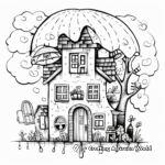 Peaceful Rainy Day at Home: Detailed Coloring Pages 1