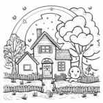 Peaceful Rainy Day at Home: Detailed Coloring Pages 3