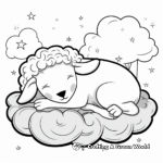 Peaceful Sleeping Sheep Coloring Pages 1