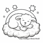 Peaceful Sleeping Sheep Coloring Pages 2