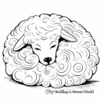 Peaceful Sleeping Sheep Coloring Pages 3