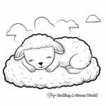 Peaceful Sleeping Sheep Coloring Pages 4
