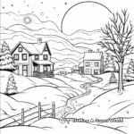 Peaceful Winter Nights: Starry Sky Coloring Pages 2