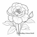 Peony Flower Coloring Pages for Flower Lovers 1