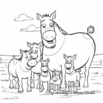 Peppa Pig and Family Coloring Pages 1