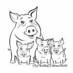 Peppa Pig and Family Coloring Pages 2
