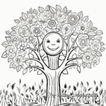 Personal Growth Tree-Themed Positive Affirmation Coloring Pages 1