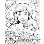 Personalized Message For Mom Mother's Day Coloring Pages 4