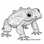 Phantasmagoric Poison Dart Frog Mosaic Coloring Pages 1