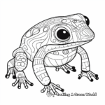 Phantasmagoric Poison Dart Frog Mosaic Coloring Pages 3