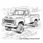 Pickup Truck in Mud Coloring Pages 4