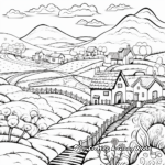 Picturesque Countryside Landscape Coloring Pages 3