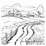 Picturesque Countryside Landscape Coloring Pages 4