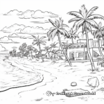 Picturesque Mexican Beach Scene Coloring Pages 2