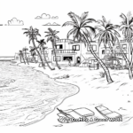Picturesque Mexican Beach Scene Coloring Pages 3