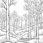 Picturesque Snowy Forest Coloring Pages 3