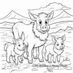 Pig Family Frolicking in Mud Coloring Pages 4