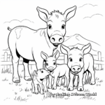 Piglet Family Coloring Pages: Sow, Boar and Piglets 4
