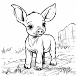 Piglet in the Wild: Forest-themed Coloring Pages 1