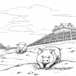 Pigs Rolling in Mud Coloring Pages for All Ages 1