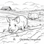 Pigs Rolling in Mud Coloring Pages for All Ages 2