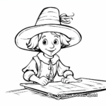 Pilgrim & Turkey cartoon Coloring Pages for Children 3