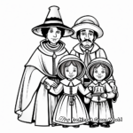 Pilgrim Family Coloring Pages 1
