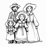 Pilgrim Family Coloring Pages 2