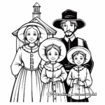 Pilgrim Family Coloring Pages 4