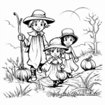 Pilgrim Hunting and Gathering Coloring Pages 1
