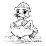 Pirate Themed Rubber Duck Coloring Pages 1